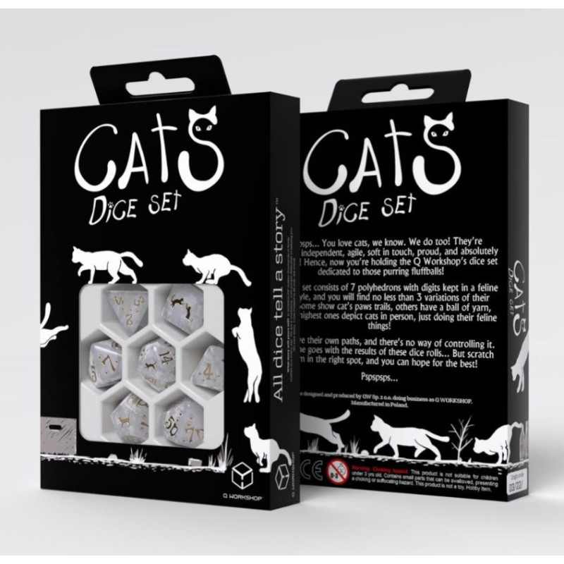 Dados Q Workshop Cats Dice Set Purrl | Accesorios | Gameria