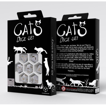Dados Q Workshop Cats Dice Set Purrl