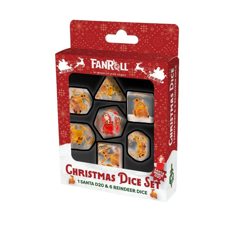 Dados Fanroll Navidad Resin Pack de Dados Reindeer & Santa| Accesorios | Gameria