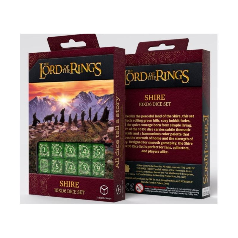 Set de Dados The Lord of the Rings 10xD6 Q-Workshop | Accesorios | Gameria