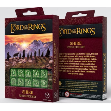Set de Dados The Lord of the Rings 10xD6 Q-Workshop