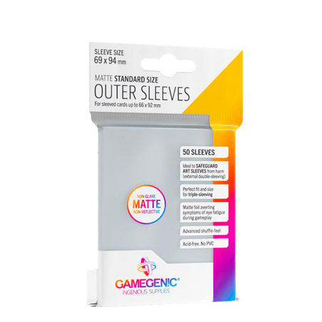 Fundas Gamegenic Outer Sleeves Matte Tamaño Estándar