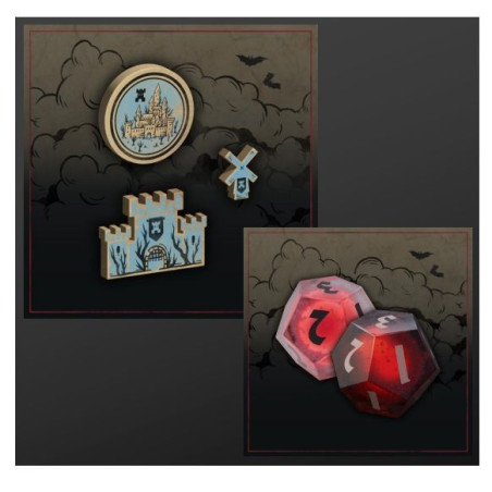 Vampire Lords Tokens de madera + Dados de resina