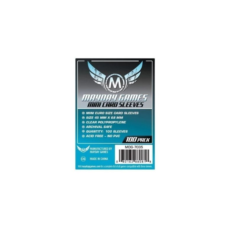 Fundas Mayday Mini Euro 45X68 Mm 100 Unidades  | Accesorios | Gameria