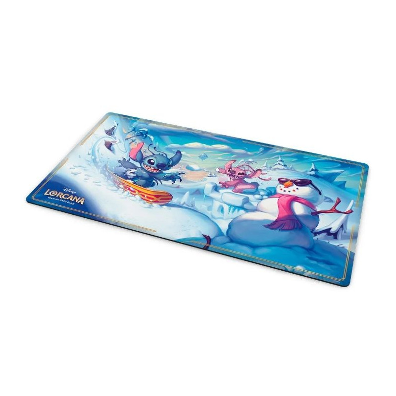 Lorcana Tapete  Hyperia City Standard Size Stitch and Angel in Winterspell | Juegos de Cartas | Gameria