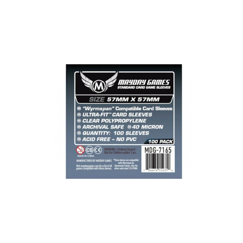 Fundas Mayday 57X57 Mm Wyrmspan 100 Unidades | Accesorios | Gameria