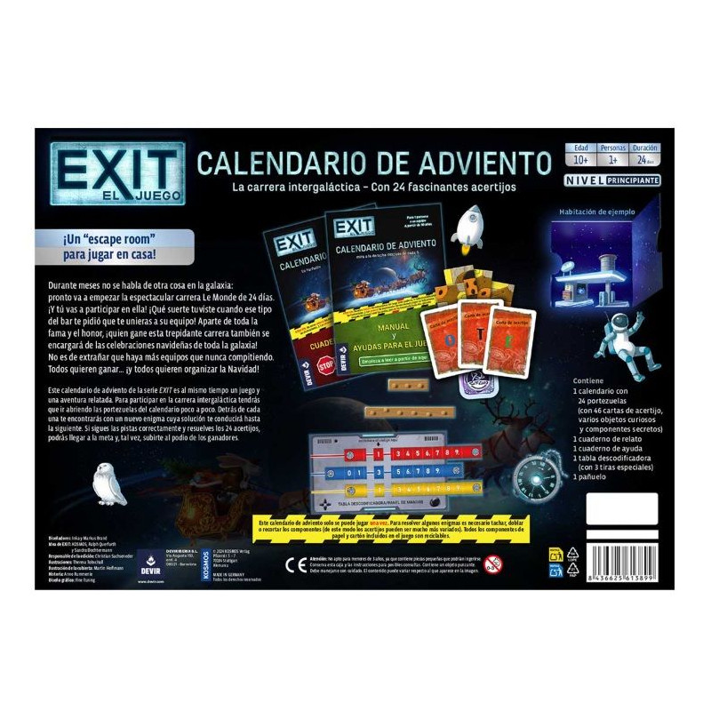 Exit Calendario de Adviento La Carrera Intergaláctica | Juegos de Mesa | Gameria