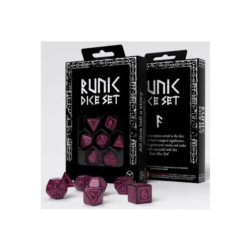 Dados Runic Shimmering Black & Magenta | Accesorios | Gameria