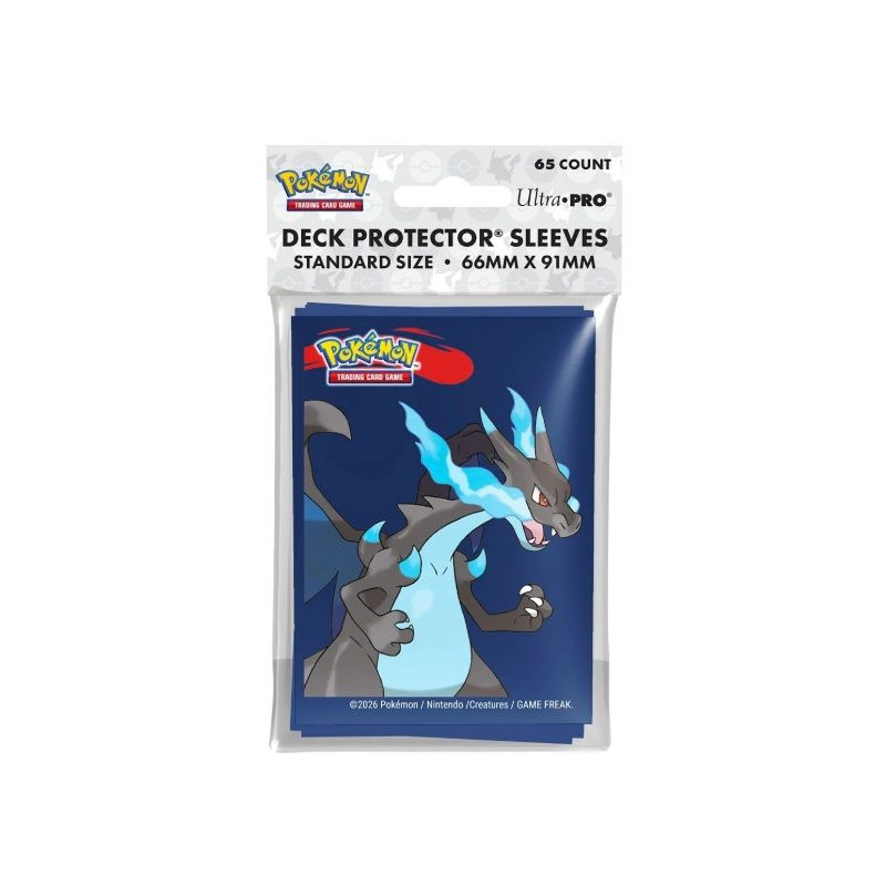 Fundas Ultra Pro Standard Pokémon Charizard X Azules (65 unidades) | Accesorios | Gameria