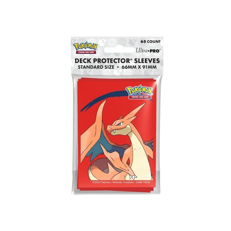 Fundas Ultra Pro Standard Pokémon Charizard X Rojas (65 unidades) | Accesorios | Gameria