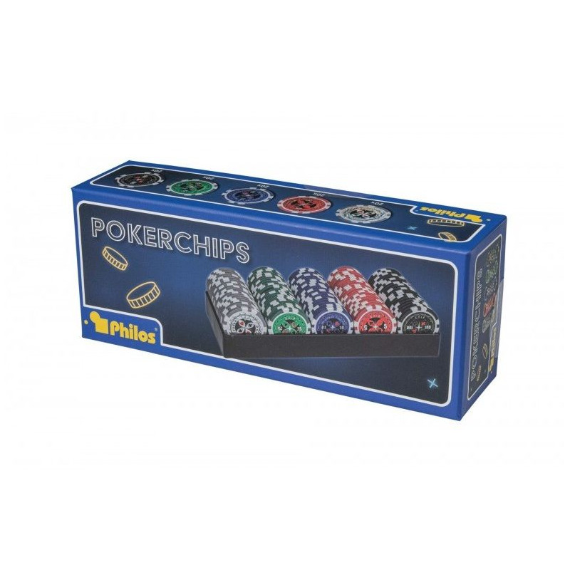 Naipes 100 Poker Chips en Soporte de Plástico | Juegos de Mesa | Gameria