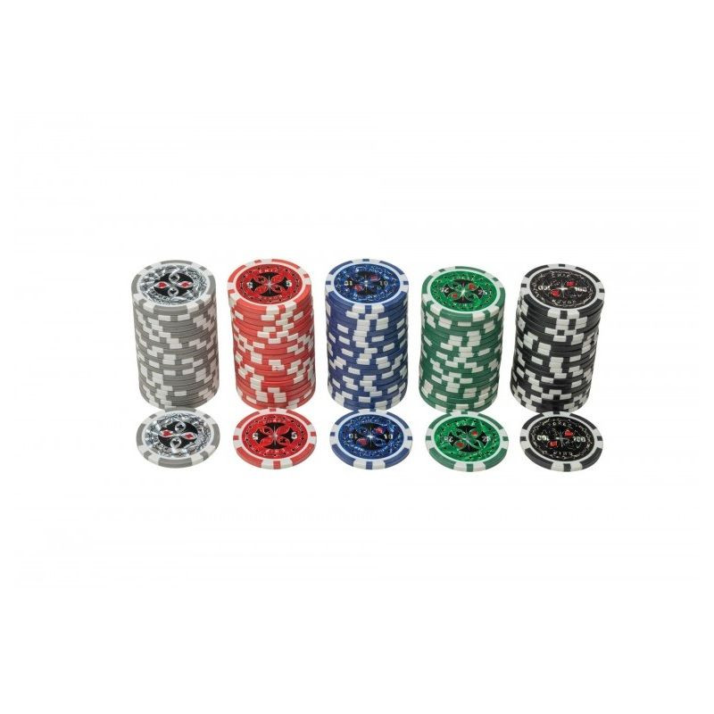 Naipes 100 Poker Chips en Soporte de Plástico | Juegos de Mesa | Gameria