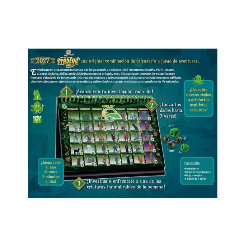 Calendario 365 Adventures Cthulhu - 2027 | Juegos de Mesa | Gameria