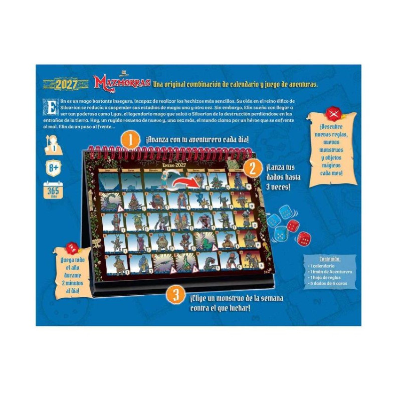 Calendario 365 Adventures Dungeon - 2027 | Juegos de Mesa | Gameria